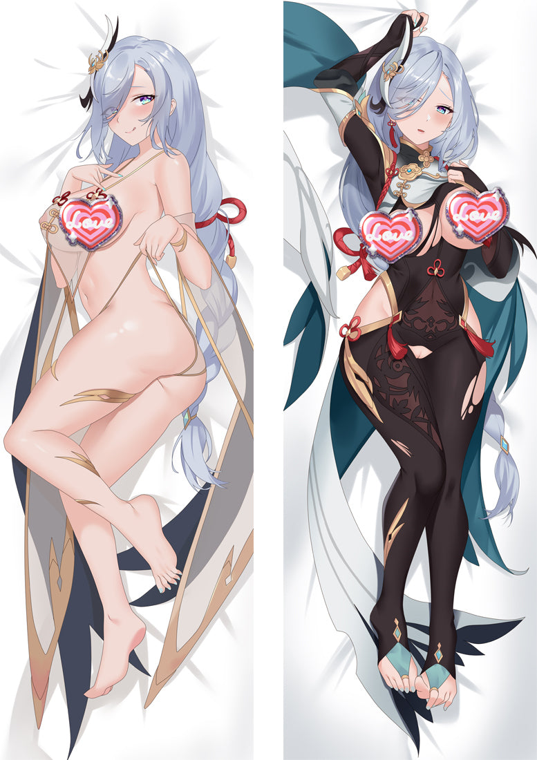 Genshin Impact Shenhe Hentai Dakimakura Pillow Cover image 0