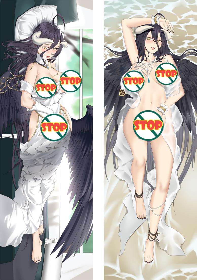 Overlord Albedo Anime Dakimakura Naked Body Pillow Cover image 0