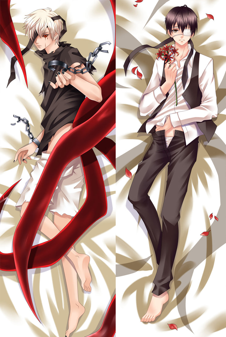 Tokyo Ghoul Ken Kaneki Anime Dakimakura Pillow Cover image 0