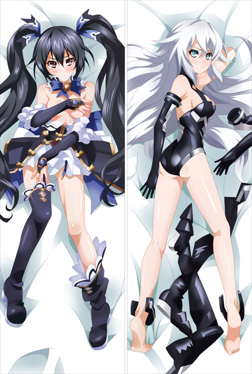Hyperdimension Neptunia Black Heart + Noire Anime Dakimakura Body Pillow Cover image 0