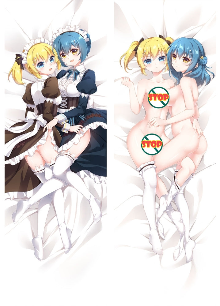Anime Battle Girl High School Shiho Kunieda&amp;Kanon Kougami Dakimakura Hugging Body Pillow Case image 0