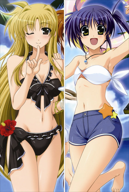 Magical Girl Lyrical Nanoha Fate Testarossa Anime Dakimakura Pillow Cover image 0
