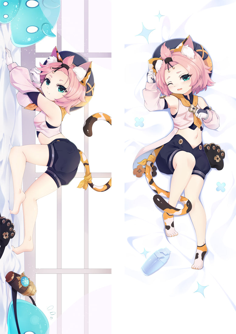 Genshin Impact Diona Anime Dakimakura Body Pillow Cover image 0