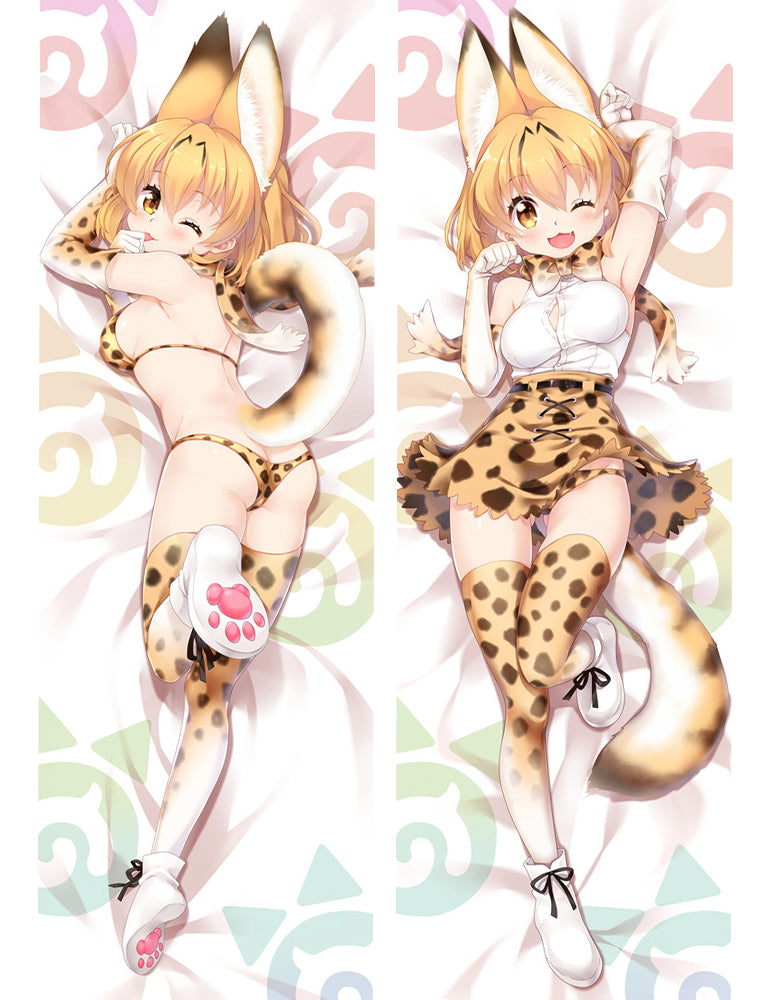 Kemono Friends Serval Anime Dakimakura Hugging Body Pillow Cover image 0
