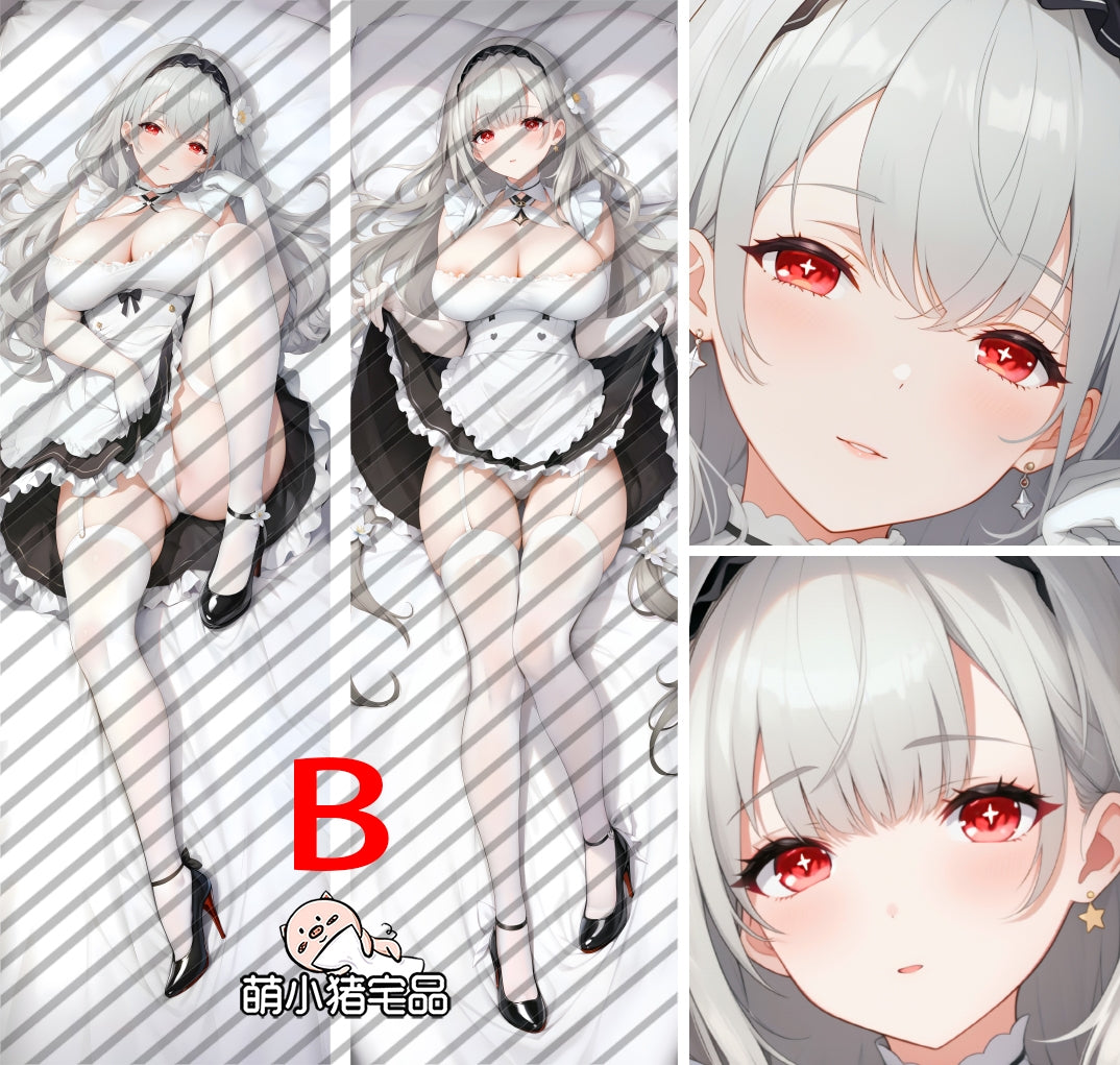 Azur Lane Scylla Anime Dakimakura Housemaid Pillow Cover image 0