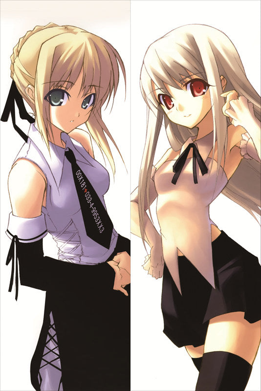 Fate stay night Saber + Illyasviel von Einzbern Anime Dakimakura Pillow Cover image 0