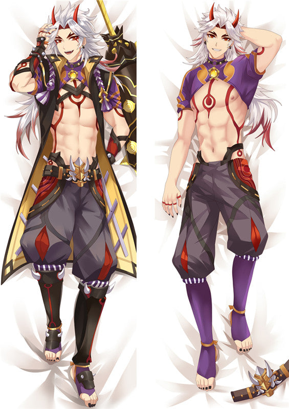 Genshin Impact Arataki Itto Dakimakura Body Pillow Cover image 0