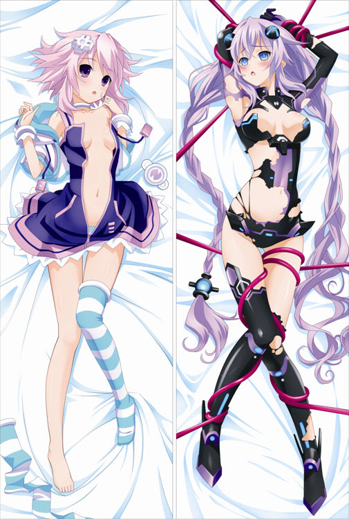 Hyperdimension Neptunia Neptune + Purple Heart Anime Dakimakura Body Pillow Cover image 0