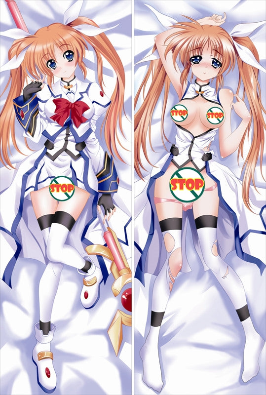 Magical Girl Lyrical Nanoha Nanoha Takamachi with Double Sides Zipper to make love Anime Dakimakura Pillow Case image 0