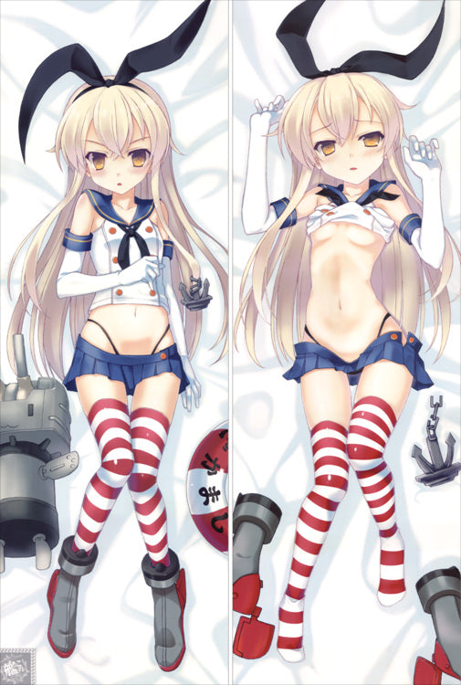 Kantai Collection Destroyer Shimakaze Anime Dakimakura Body Pillow Cover image 0