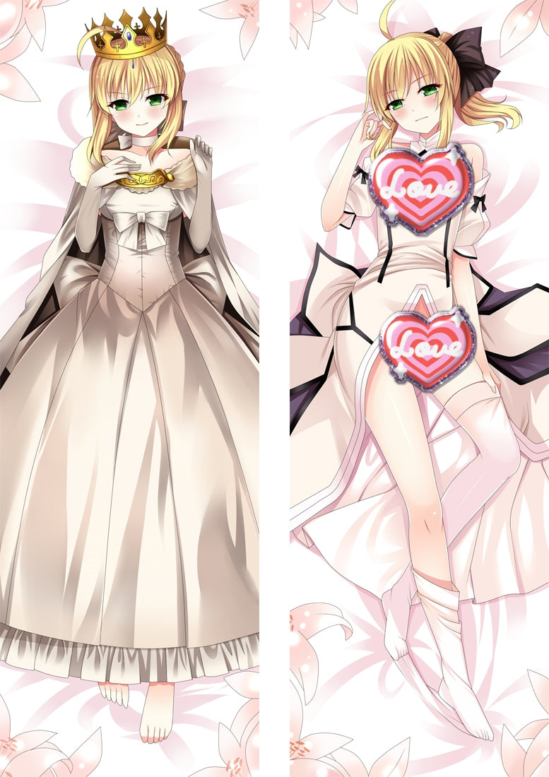 Fate Grand Order Altria Pendragon Saber Dakimakura Pillow Cover image 0