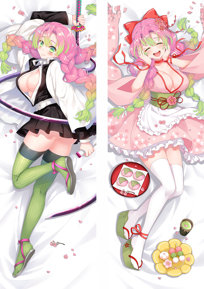 Demon Slayer: Kimetsu no Yaiba Kanroji Mitsuri Anime Dakimakura Pillow Cover image 0