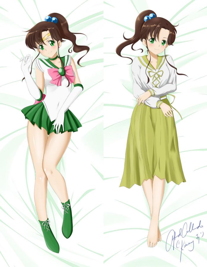 Sailor Moon Sailor Jupiter Anime Dakimakura Girl Body Pillow Cover image 0