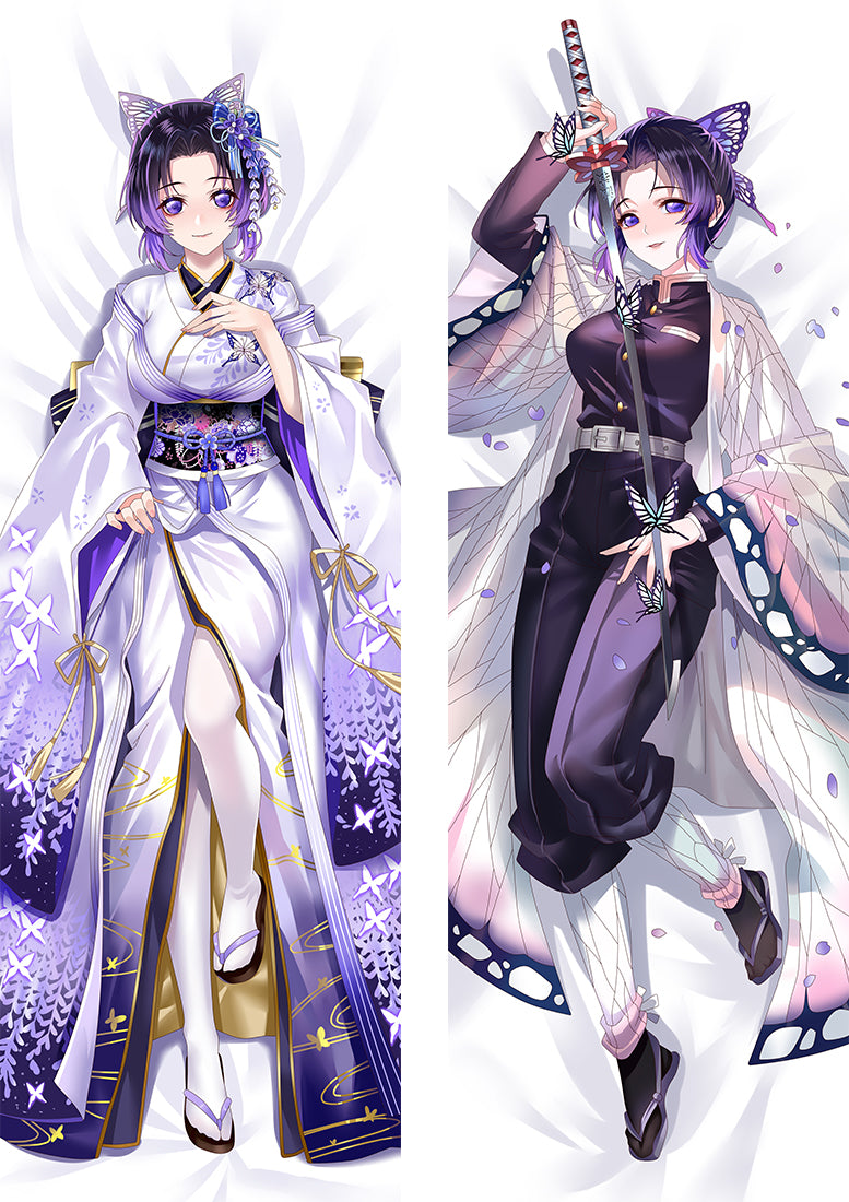 Demon Slayer: Kimetsu no Yaiba Kochou Shinobu Anime Dakimakura Pillow Cover image 0