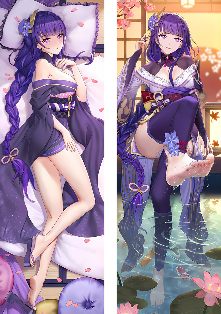 Raiden Shogun Baal Genshin Impact Dakimakura Body Pillow Case image 0
