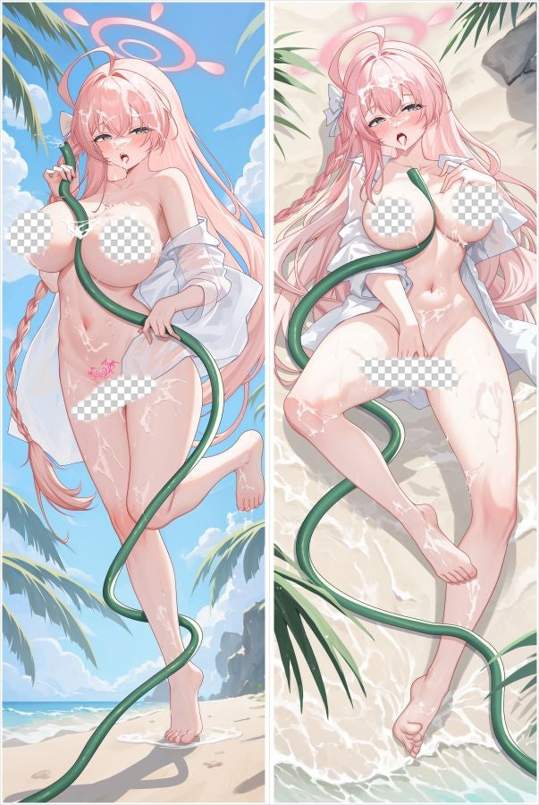 Blue Archive Urawa Hanako with Double Sides Zipper to make love Anime Dakimakura Pillow Case image 0