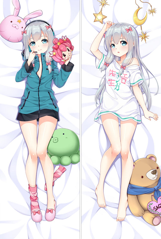 Eromanga Sensei Izumi Sagiri with Double Sides Zipper to make love Anime Dakimakura Pillow Case image 0