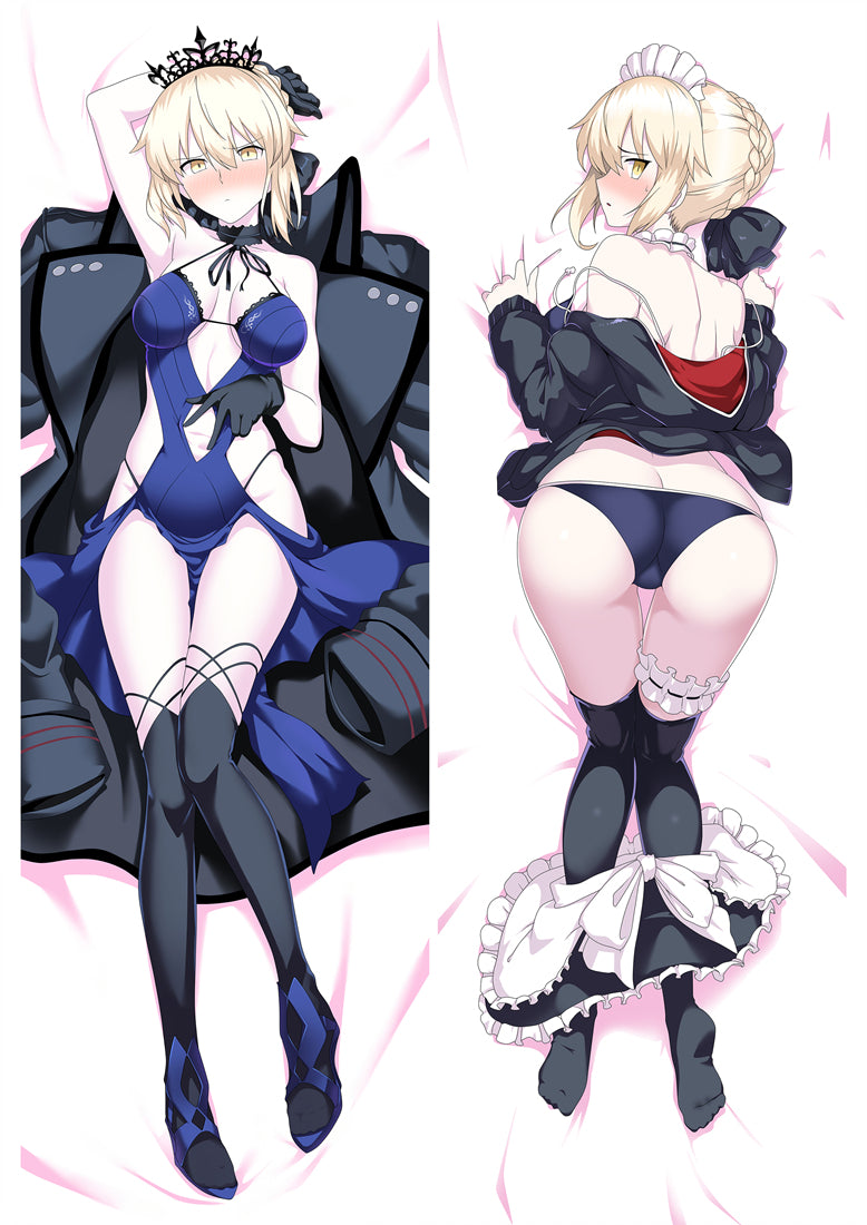 Fate Grand Order Arturia Pendragon Alter Anime Dakimakura Pillow Cover image 0