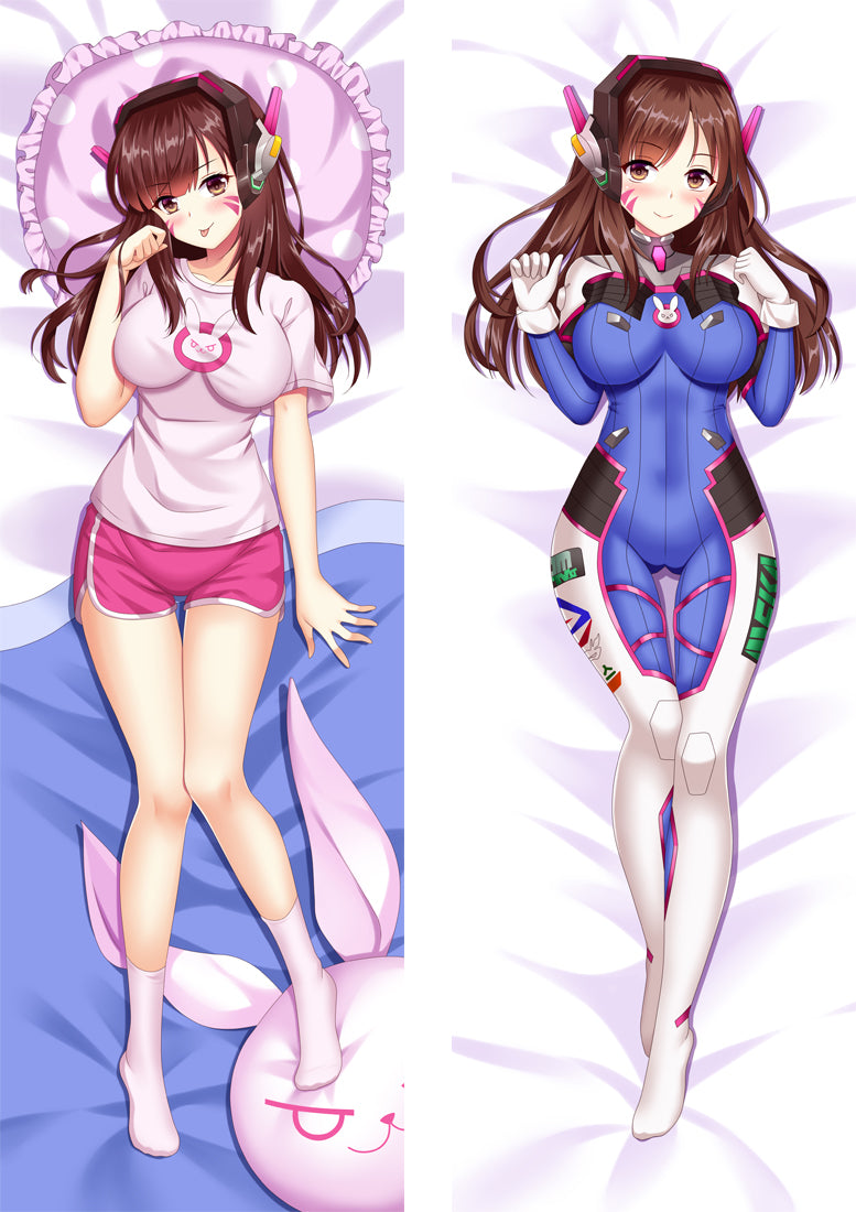 Overwatch D.VA Dakimakura Body Pillow Cover image 0