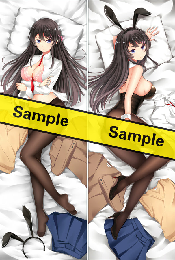Rascal Does Not Dream of Bunny Girl Senpai Sakurajima Mai Anime Dakimakura Pillow Cover image 0