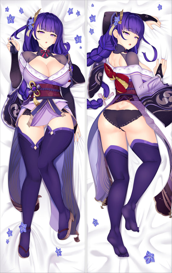 Raiden Shogun Baal Genshin Impact  Dakimakura Pillow Cover image 0