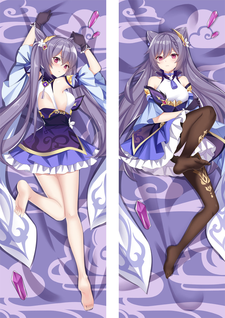 Genshin Impact Keqing Anime Dakimakura Body Pillow Cover image 0