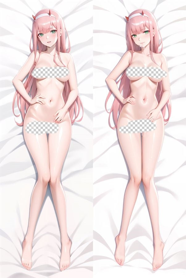 Darling In The Franxx Code:002 Zero Two Anime Dakimakura Naked Body Pillow Cover image 0