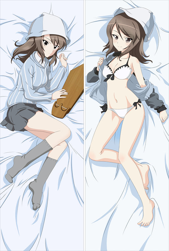 Girls und Panzer GUP Dakimakura Mika Anime Girl Hugging Body Pillow Case Cover image 0