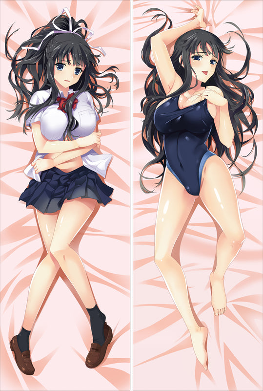 Galgame Jitaku Keibiin characters girls Katsuragi Yuki &amp; Katsuragi Sayaka pillow cover Homeguard body Pillowcase image 0