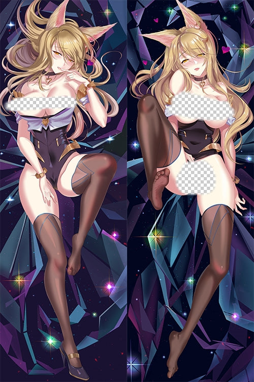 League of Legends Ahri the Nine-Tailed Fox Anime Dakimakura Sexy Pillow Cover image 0