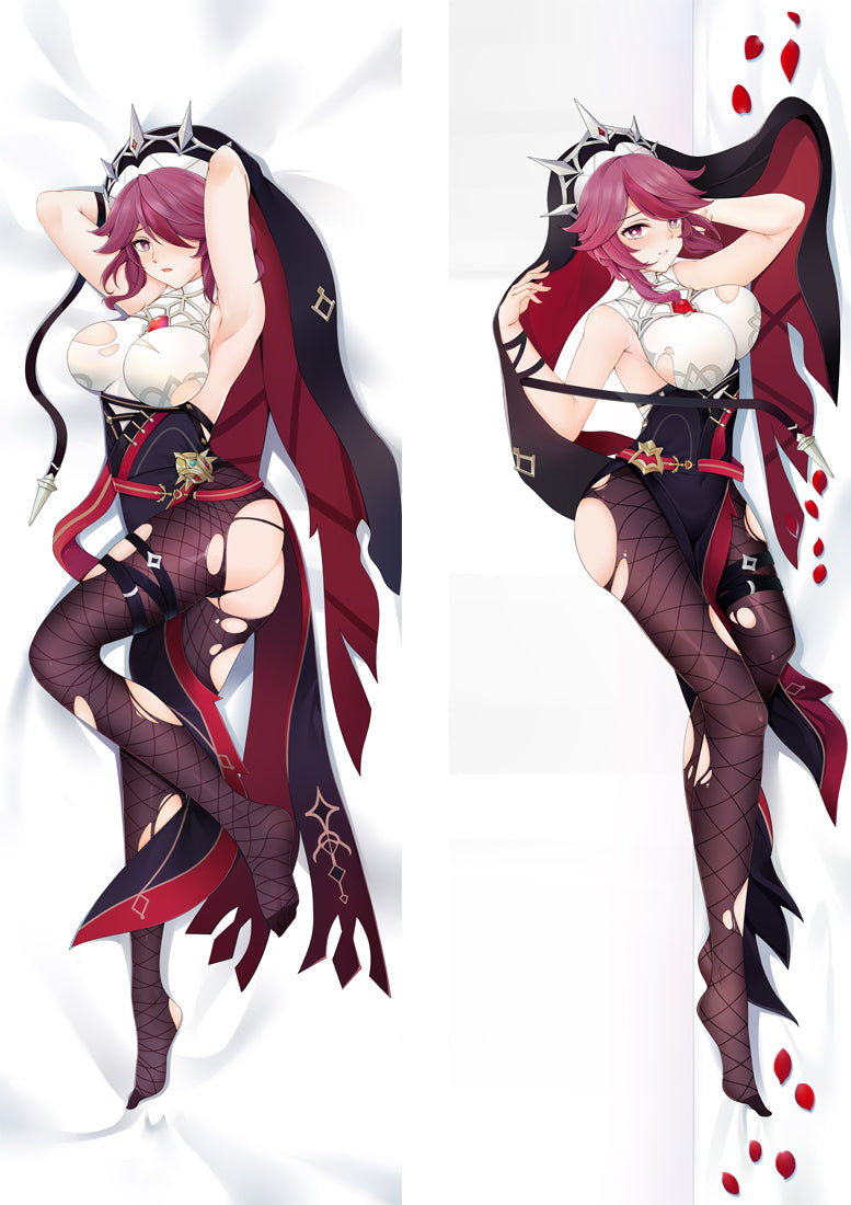 Genshin Impact Rosaria Anime Dakimakura Body Pillow Cover image 0