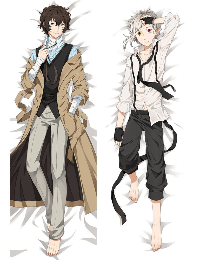 Bungo Stray Dogs Nakajima Atsushi Dazai Osamu Anime Dakimakura Pillow Cover image 0