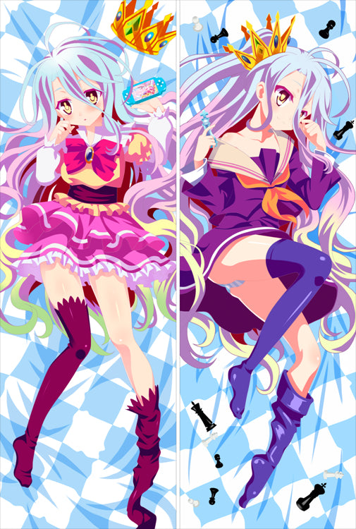 No Game No Life Shiro Anime Dakimakura Japanese Pillow Cover image 0