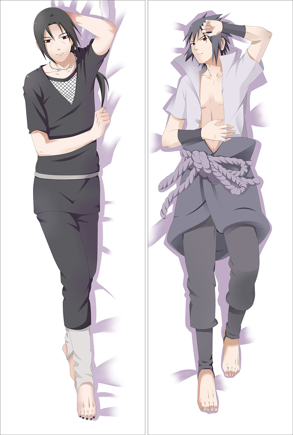 Naruto Itachi Uchiha and Sasuke Uchiha Dakimakura Pillow Cover image 0
