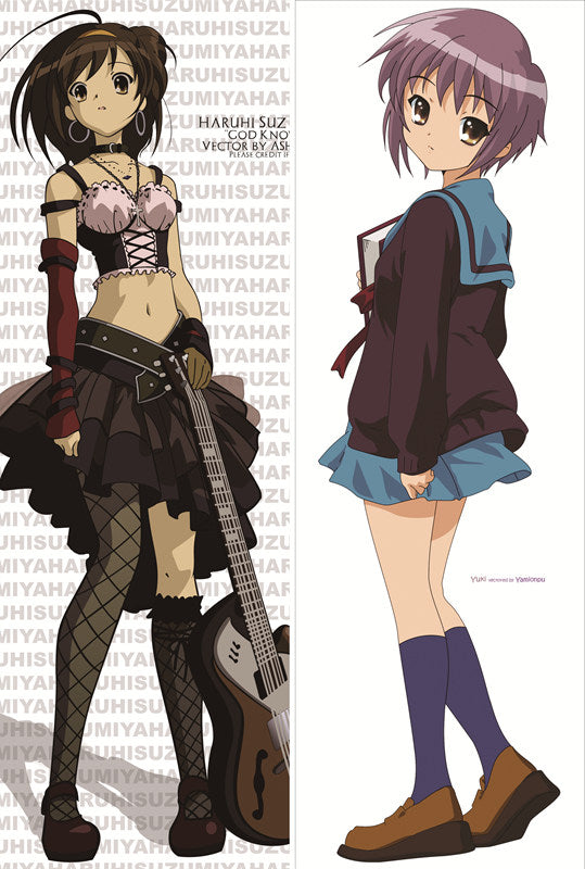 Haruhi Suzumiya Anime Dakimakura Waifu Pillow Case image 0
