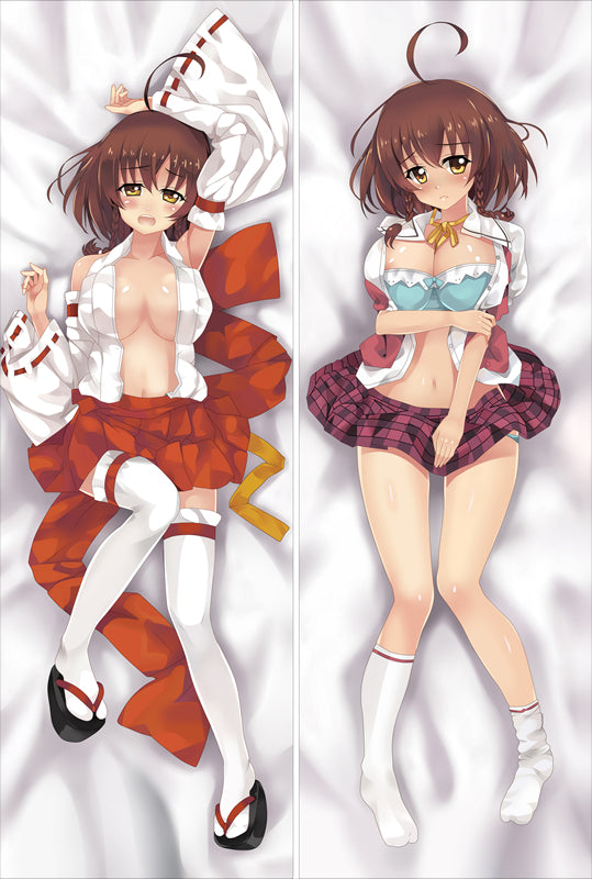 Galgame Nuki Doki! ~Tenshi to Akuma no Sakusei Battle~ Momose Nonoa &amp; Firika Mia Satana body Pillowcase image 0