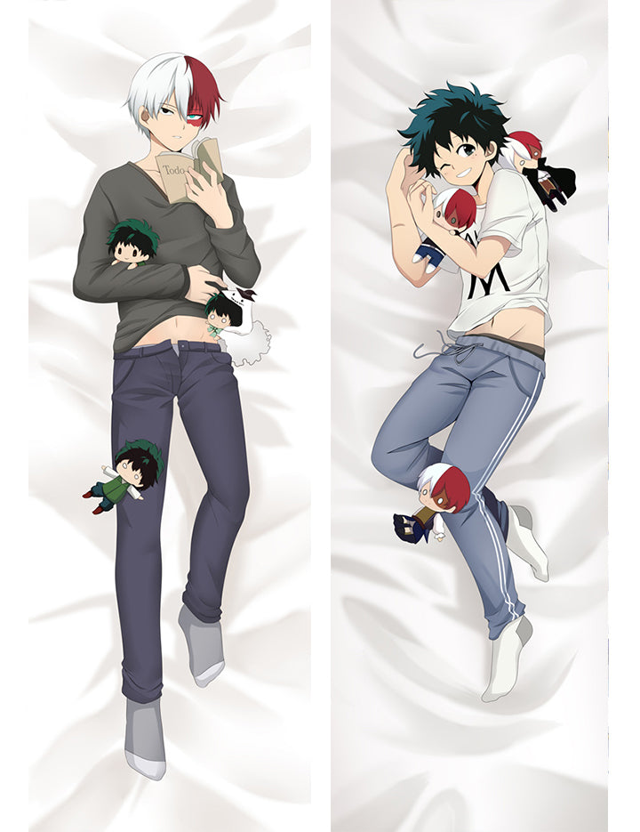 My Hero Academia Shoto Todoroki Izuku Midoriya Anime Dakimakura Pillow Cover image 0