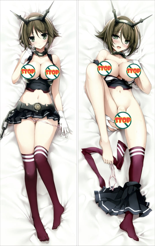 Kantai Collection Senkan Mutsu Anime Dakimakura Body Pillow Cover image 0
