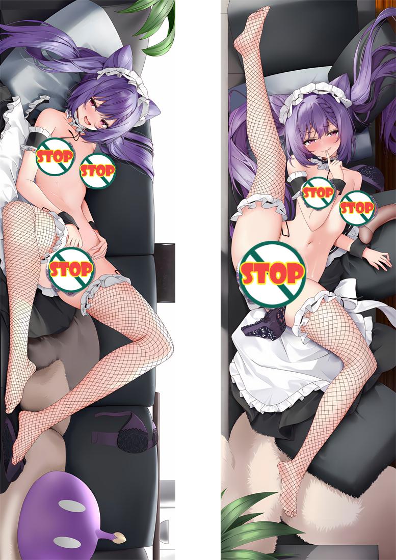 Genshin Impact Keqing Waifu Anime Dakimakura Body Pillow Cover image 0