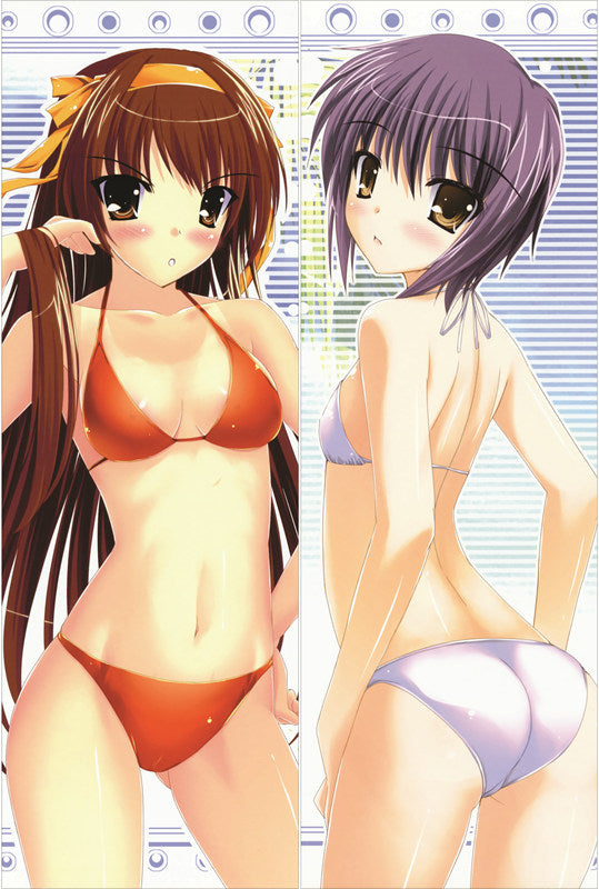 Haruhi Suzumiya Anime Dakimakura Waifu Pillow Case image 0