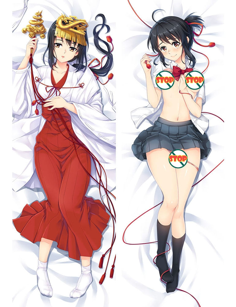 New Dakimakura Cover Kimi no Na wa/Your Name Miyamizu Mitsuha Body Pillow Case image 0