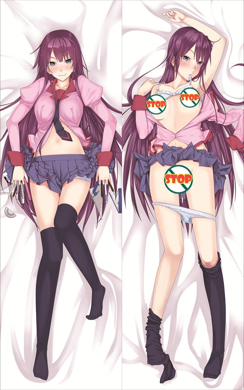 Bakemonogatari Hitagi Senjougahara Anime Dakimakura Body Pillow Cover image 0