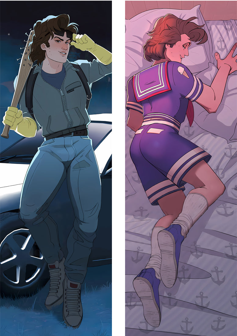 Stranger Things Steve Harrington Husbando Anime Dakimakura Body Pillow Cover image 0