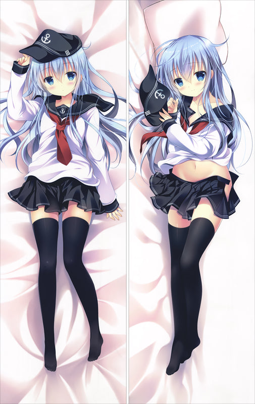 Kantai Collection Destroyer Hibiki with Double Sides Zipper to make love Anime Dakimakura Pillow Case image 0