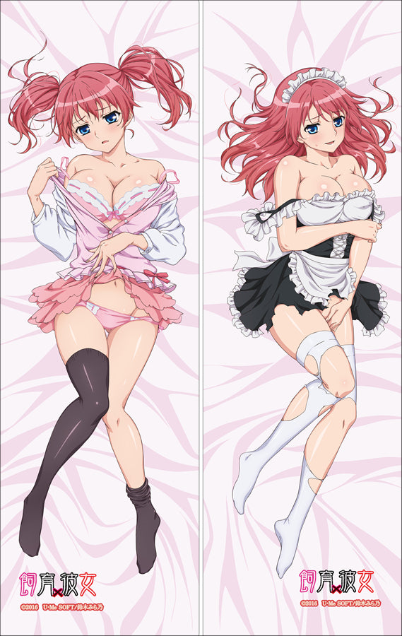 Shiiku x Kanojo Oominato Natsuko Anime Dakimakura Pillow Cover image 0