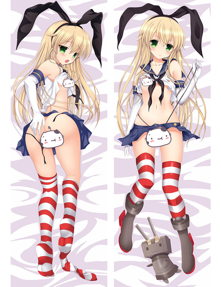 Kantai Collection Shimakaze Anime Dakimakura Pillow Cover image 0
