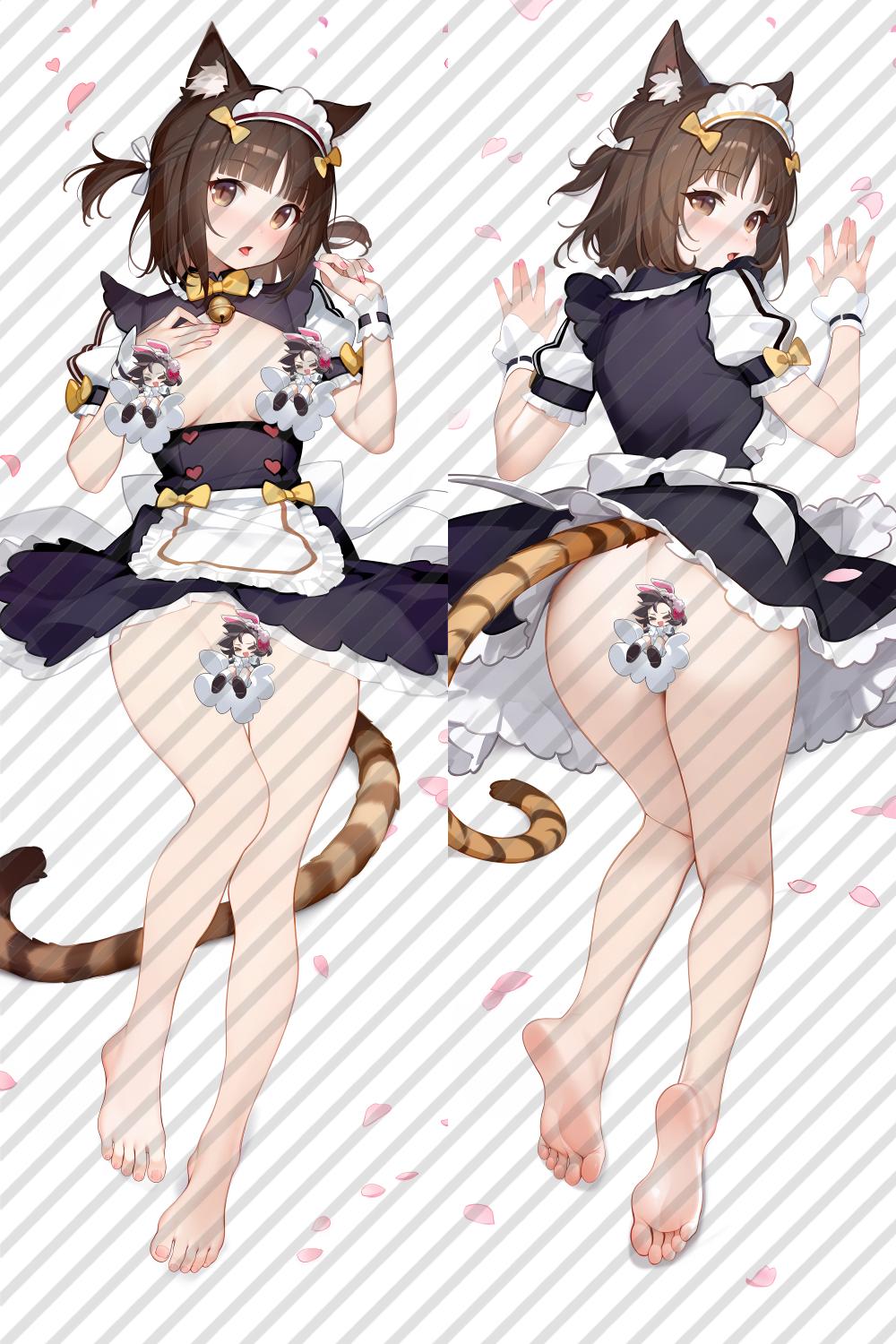 Nekopara Azuki Anime Dakimakura Sexy Body Pillow Cover image 0