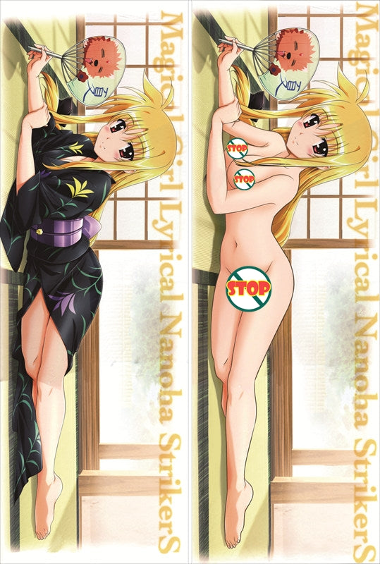 Magical Girl Lyrical Nanoha Fate Testarossa Anime Dakimakura Pillow Cover image 0