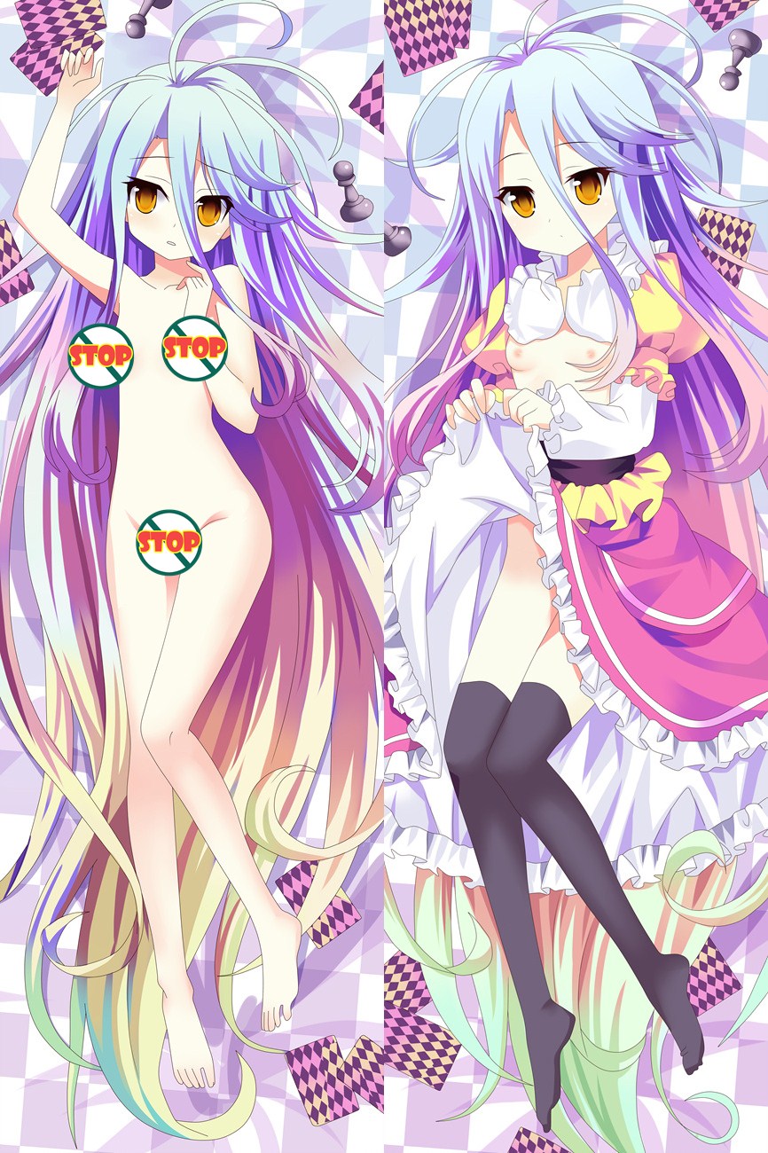NO GAME NO LIFE Shiro Anime Dakimakura Pillow Case image 0