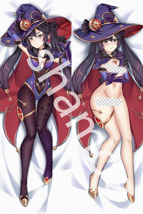 Genshin Impact Mona Anime Dakimakura Sexy Pillow Cover image 0